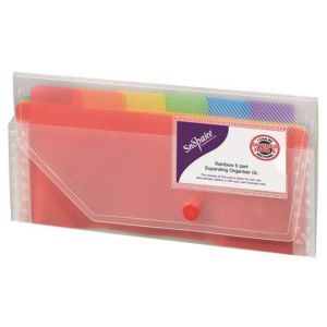 Teczka Snopake DL Rainbow z sześcioma przekładkami